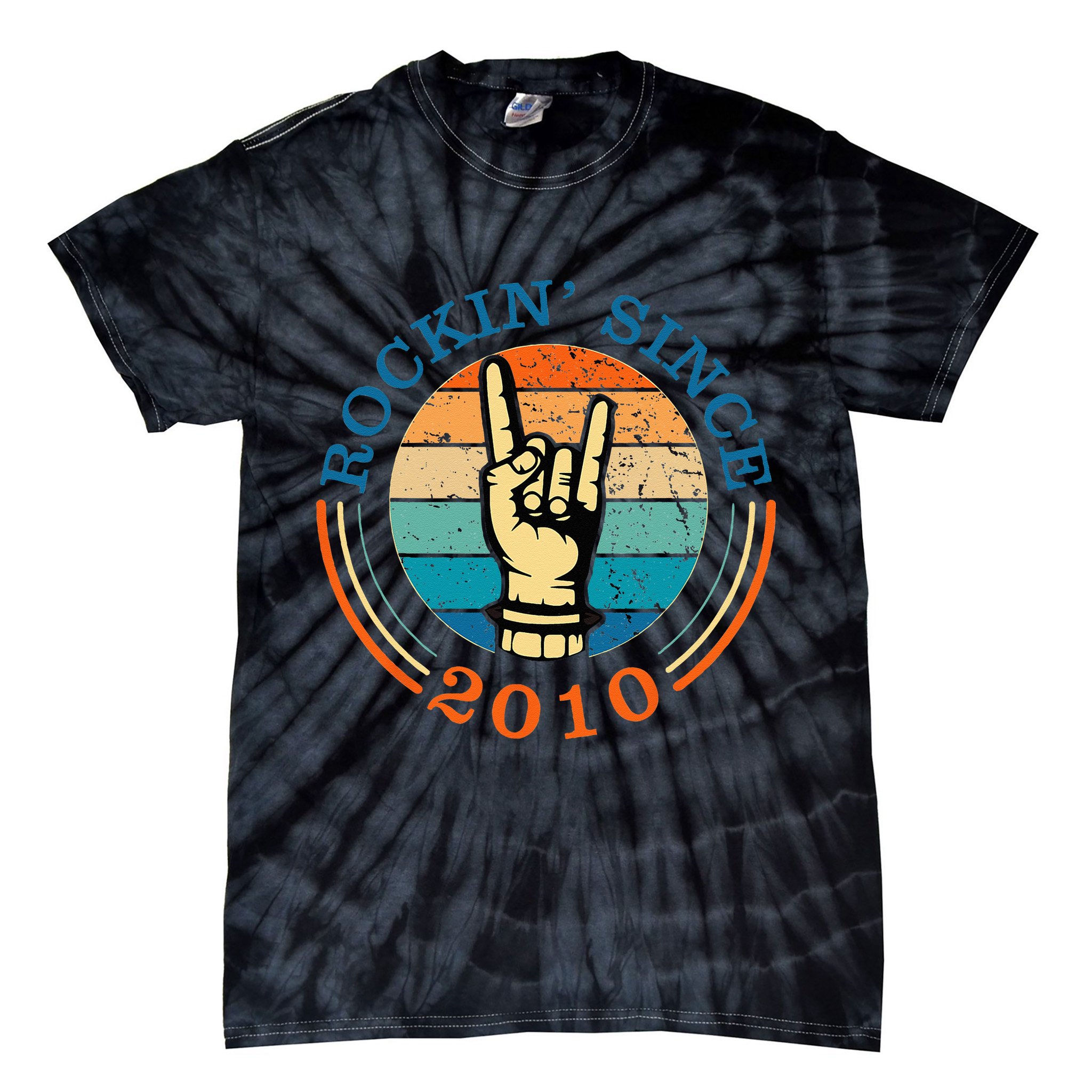 Rockin Since 2010 For Classic Rock Music Tie-Dye T-Shirt