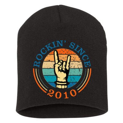 Rockin Since 2010 For Classic Rock Music Short Acrylic Beanie