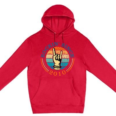 Rockin Since 2010 For Classic Rock Music Premium Pullover Hoodie