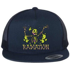 Radiation Skeleton Flat Bill Trucker Hat