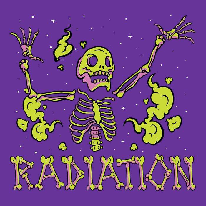 Radiation Skeleton Womens T-Shirt