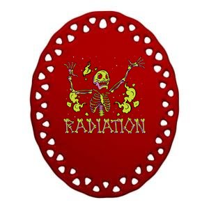 Radiation Skeleton Ceramic Oval Ornament