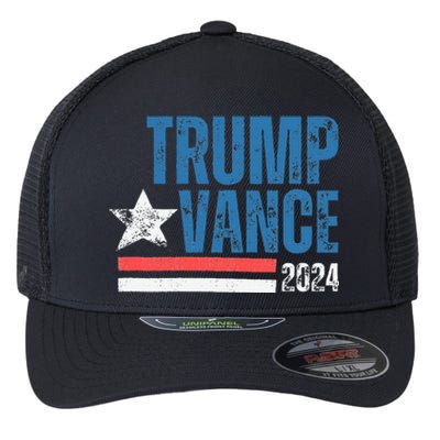 Retro Stripe 45 Trump Jd 2024 Vance Donald Trump 47 Gifts Flexfit Unipanel Trucker Cap