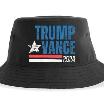 Retro Stripe 45 Trump Jd 2024 Vance Donald Trump 47 Gifts Sustainable Bucket Hat