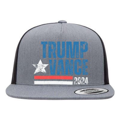 Retro Stripe 45 Trump Jd 2024 Vance Donald Trump 47 Gifts Flat Bill Trucker Hat