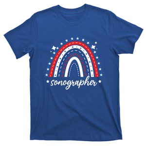 Rainbow Sonographer 4th Of July Usa Flag America Patriotic Gift T-Shirt