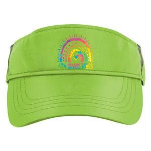 Rainbow Sixth 6Th Grade Vibes Back To School Tie Dye Gift Adult Drive Performance Visor