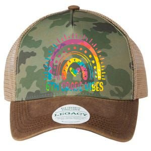 Rainbow Sixth 6Th Grade Vibes Back To School Tie Dye Gift Legacy Tie Dye Trucker Hat