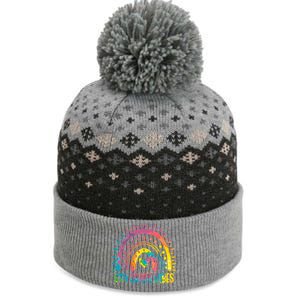 Rainbow Sixth 6Th Grade Vibes Back To School Tie Dye Gift The Baniff Cuffed Pom Beanie