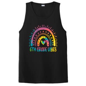 Rainbow Sixth 6Th Grade Vibes Back To School Tie Dye Gift PosiCharge Competitor Tank