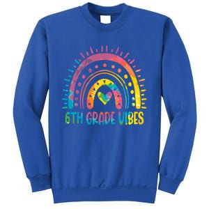 Rainbow Sixth 6Th Grade Vibes Back To School Tie Dye Gift Sweatshirt