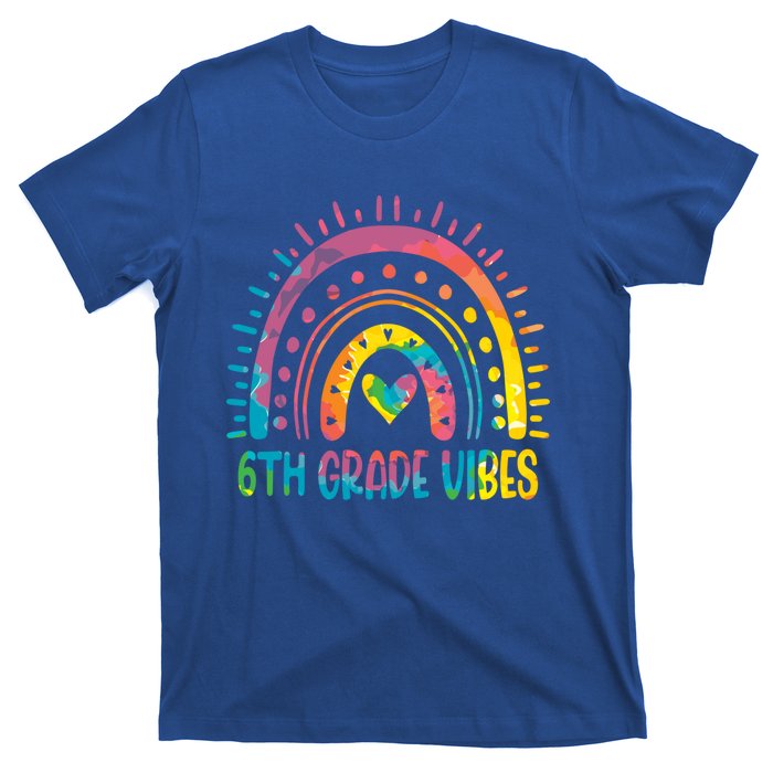 Rainbow Sixth 6Th Grade Vibes Back To School Tie Dye Gift T-Shirt