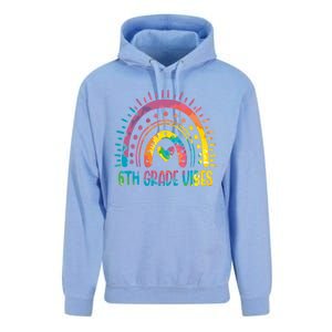 Rainbow Sixth 6Th Grade Vibes Back To School Tie Dye Gift Unisex Surf Hoodie