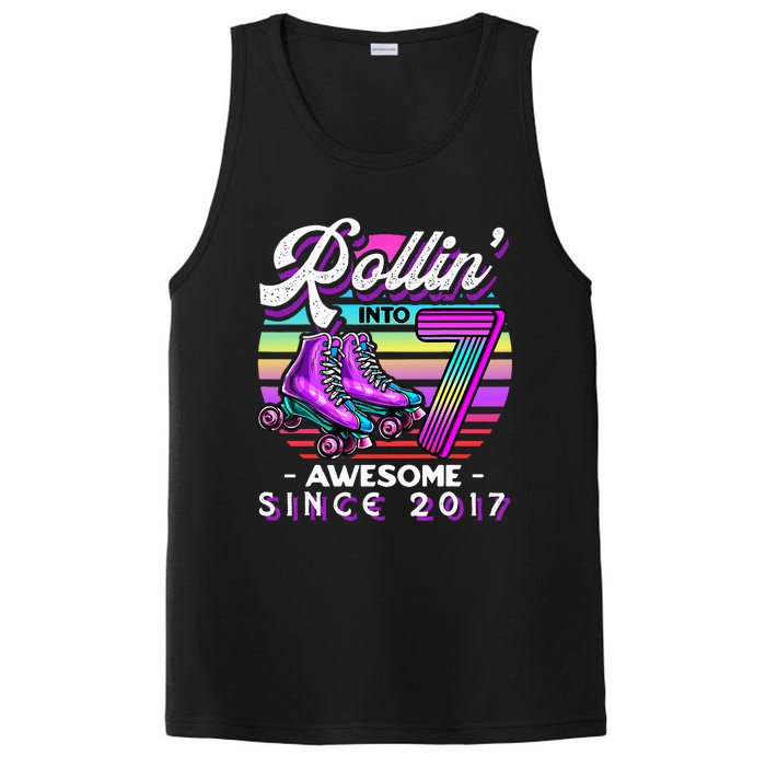 Roller Skating 7th Birthday Rollin Into 7 Awesome 2017 PosiCharge Competitor Tank