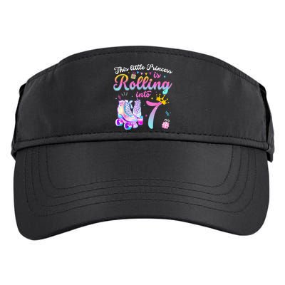 Roller Skate 7th Birthday Shirt 7 Year Old Girl Party Outfit Adult Drive Performance Visor