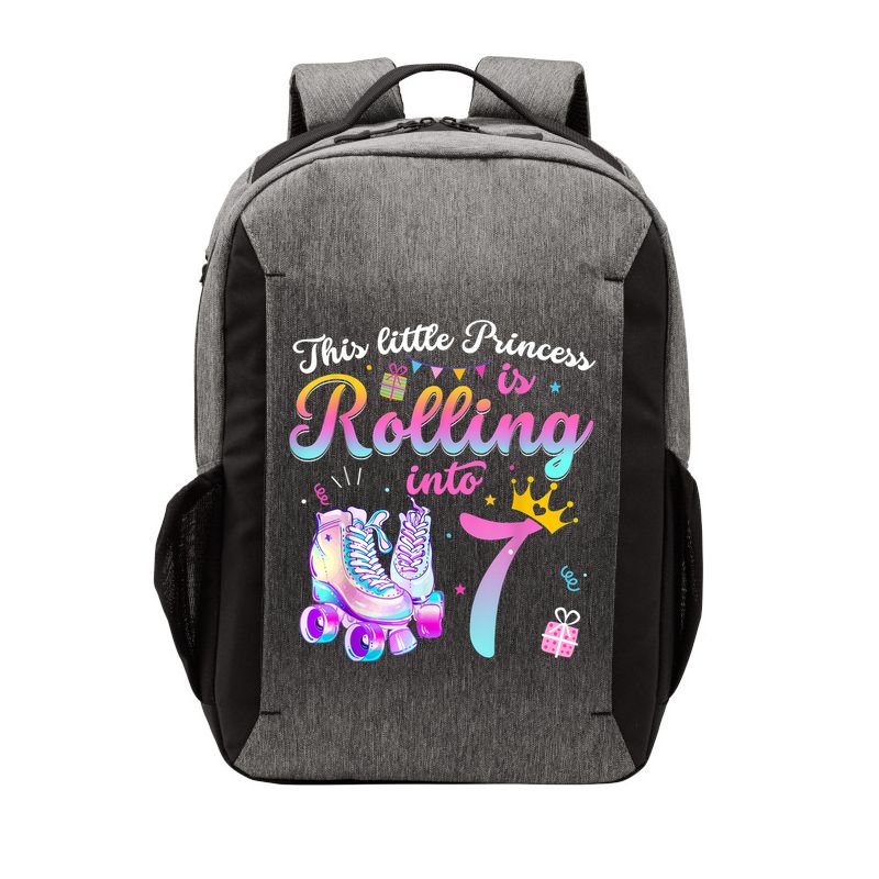 Roller Skate 7th Birthday Shirt 7 Year Old Girl Party Outfit Vector Backpack