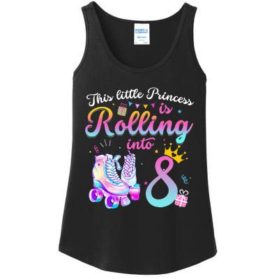 Roller Skate 8th Birthday 8 Year Old Girl Party Outfit Ladies Essential Tank