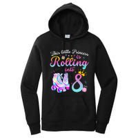 Roller Skate 8th Birthday 8 Year Old Girl Party Outfit Women's Pullover Hoodie