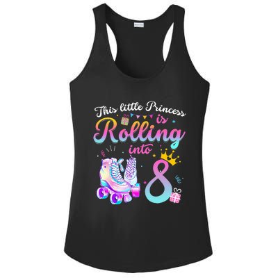 Roller Skate 8th Birthday 8 Year Old Girl Party Outfit Ladies PosiCharge Competitor Racerback Tank