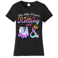 Roller Skate 8th Birthday 8 Year Old Girl Party Outfit Women's T-Shirt