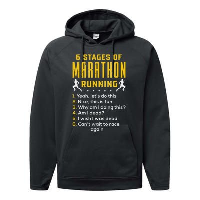 Runner Sport Athlete 6 Stages Of Marathon Running Performance Fleece Hoodie