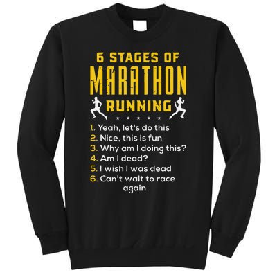 Runner Sport Athlete 6 Stages Of Marathon Running Sweatshirt