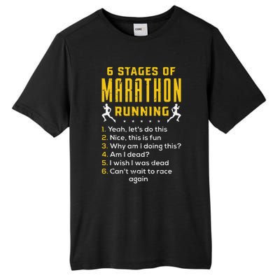 Runner Sport Athlete 6 Stages Of Marathon Running Tall Fusion ChromaSoft Performance T-Shirt