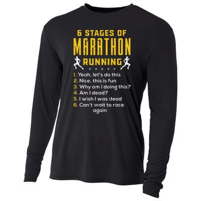 Runner Sport Athlete 6 Stages Of Marathon Running Cooling Performance Long Sleeve Crew