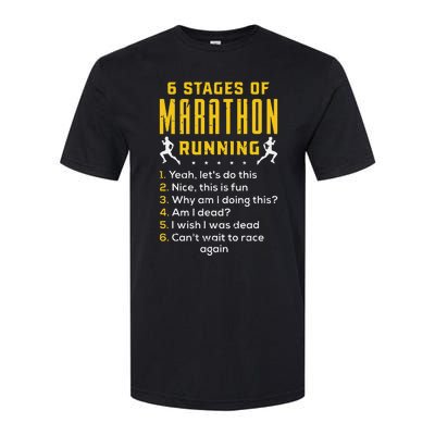 Runner Sport Athlete 6 Stages Of Marathon Running Softstyle CVC T-Shirt