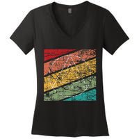 Retro Sobriety Anniversary Sober Aa Na Recovery Women's V-Neck T-Shirt