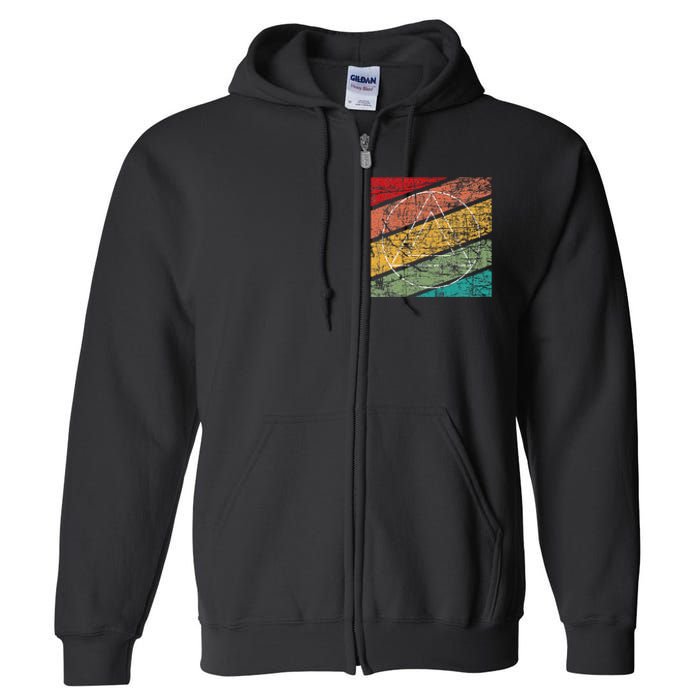 Retro Sobriety Anniversary Sober Aa Na Recovery Full Zip Hoodie