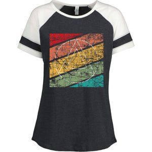 Retro Sobriety Anniversary Sober Aa Na Recovery Enza Ladies Jersey Colorblock Tee