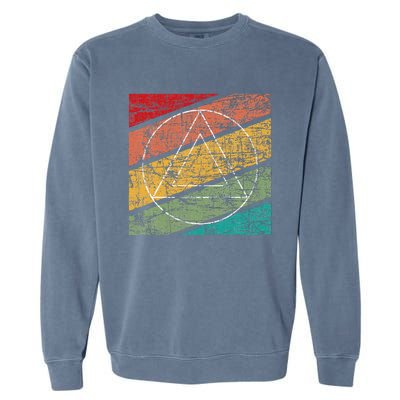 Retro Sobriety Anniversary Sober Aa Na Recovery Garment-Dyed Sweatshirt