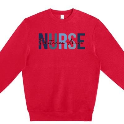 Retro Substance Abuse Nurse Print For Nursing Student Premium Crewneck Sweatshirt