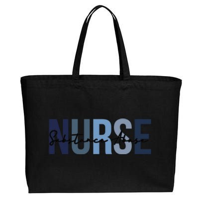 Retro Substance Abuse Nurse Print For Nursing Student Cotton Canvas Jumbo Tote