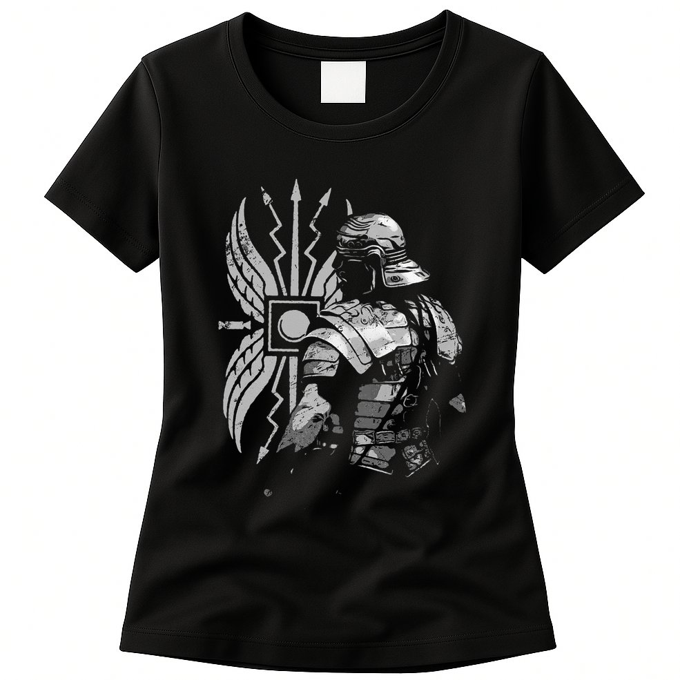 Roman Soldier Armor Imperial Gallic Scutum Ancient Rome Womens T-Shirt