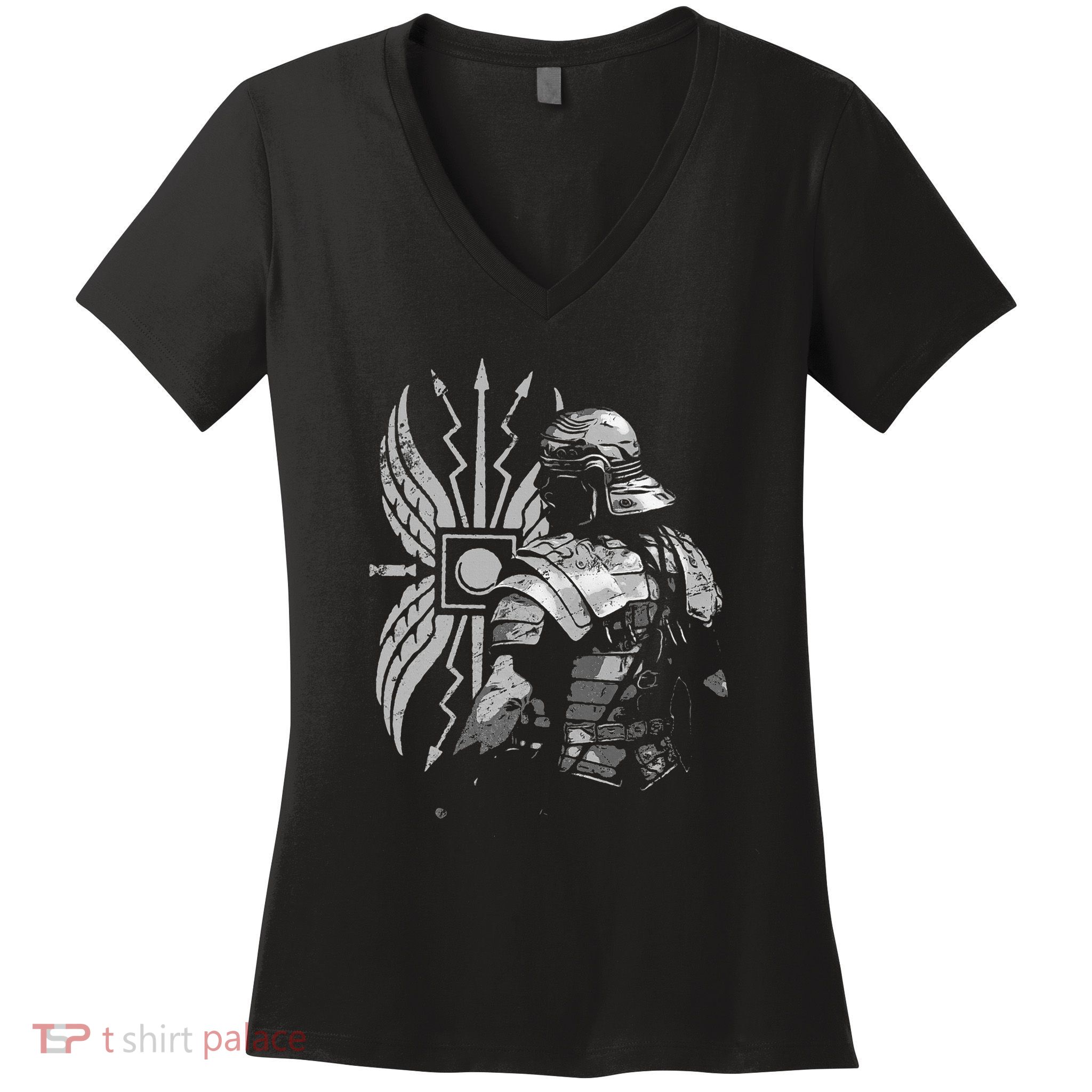 Roman Soldier Armor Imperial Gallic Scutum Ancient Rome Women's V-Neck T-Shirt
