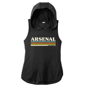 Retro Stripe Arsenal Ladies PosiCharge Tri-Blend Wicking Draft Hoodie Tank