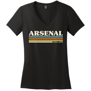 Retro Stripe Arsenal Women's V-Neck T-Shirt