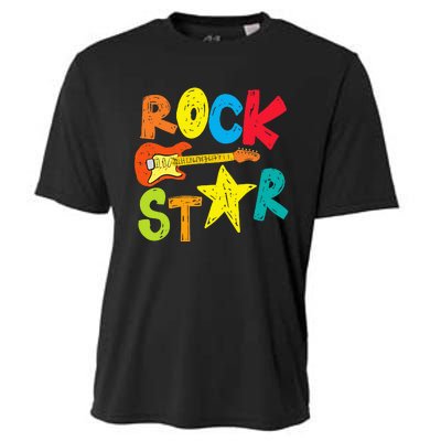 Rock Star And Guitar Long Live Rock And Roll Cooling Performance Crew T-Shirt