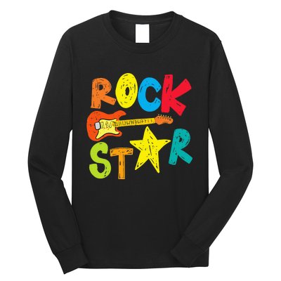 Rock Star And Guitar Long Live Rock And Roll Long Sleeve Shirt