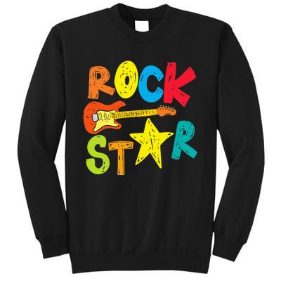 Rock Star And Guitar Long Live Rock And Roll Sweatshirt