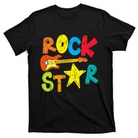 Rock Star And Guitar Long Live Rock And Roll T-Shirt