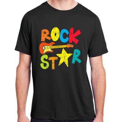 Rock Star And Guitar Long Live Rock And Roll Adult ChromaSoft Performance T-Shirt