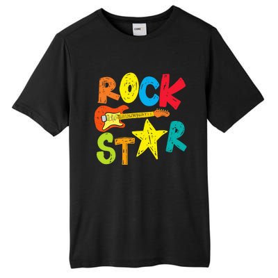 Rock Star And Guitar Long Live Rock And Roll Tall Fusion ChromaSoft Performance T-Shirt