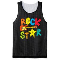 Rock Star And Guitar Long Live Rock And Roll Mesh Reversible Basketball Jersey Tank