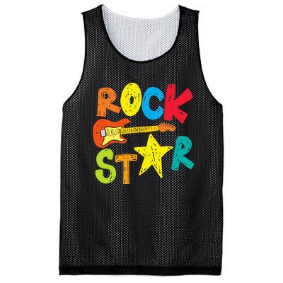 Rock Star And Guitar Long Live Rock And Roll Mesh Reversible Basketball Jersey Tank