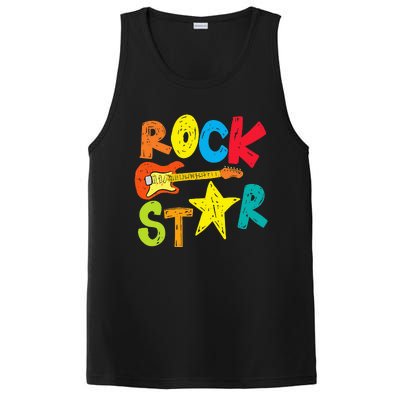 Rock Star And Guitar Long Live Rock And Roll PosiCharge Competitor Tank