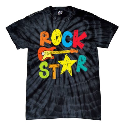 Rock Star And Guitar Long Live Rock And Roll Tie-Dye T-Shirt