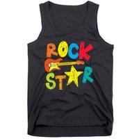 Rock Star And Guitar Long Live Rock And Roll Tank Top